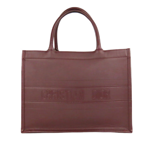 Book Leather Tote Bag